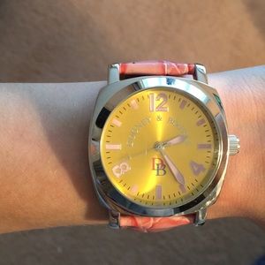 Pink Dooney & Burke leather watch
